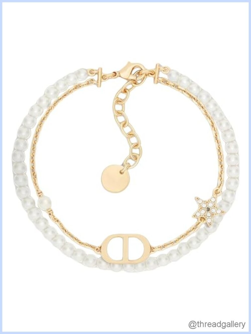 18K Gold Plated Copper CZ Zirconia Initial Letter Star Chain Bracelet